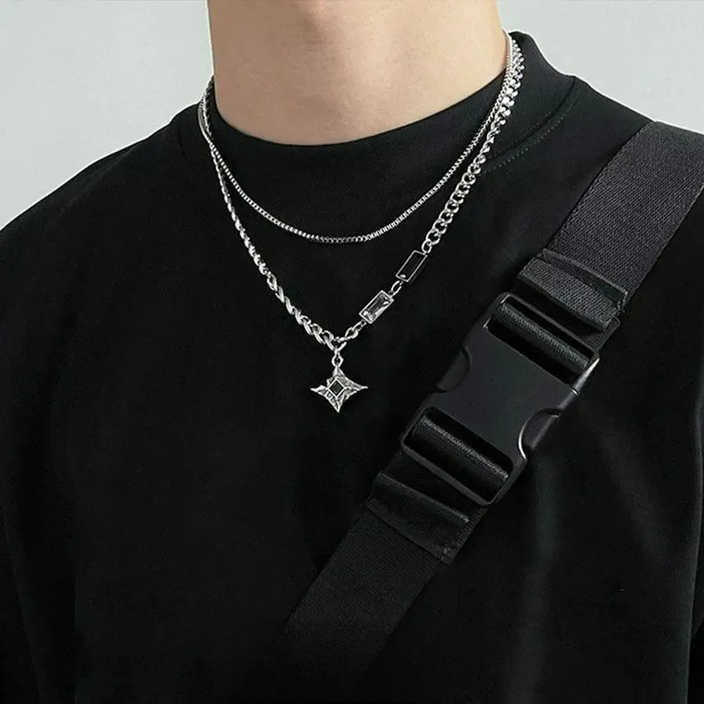 Κολιέ με μενταγιόν αστέρι με λίθο ζιργκόν