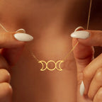 Κολιέ με μενταγιόν Τριπλή Σελήνη Μάγισσα Wiccan