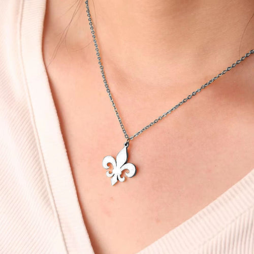 Κολιέ & Μενταγιόν Fleur de Lys 