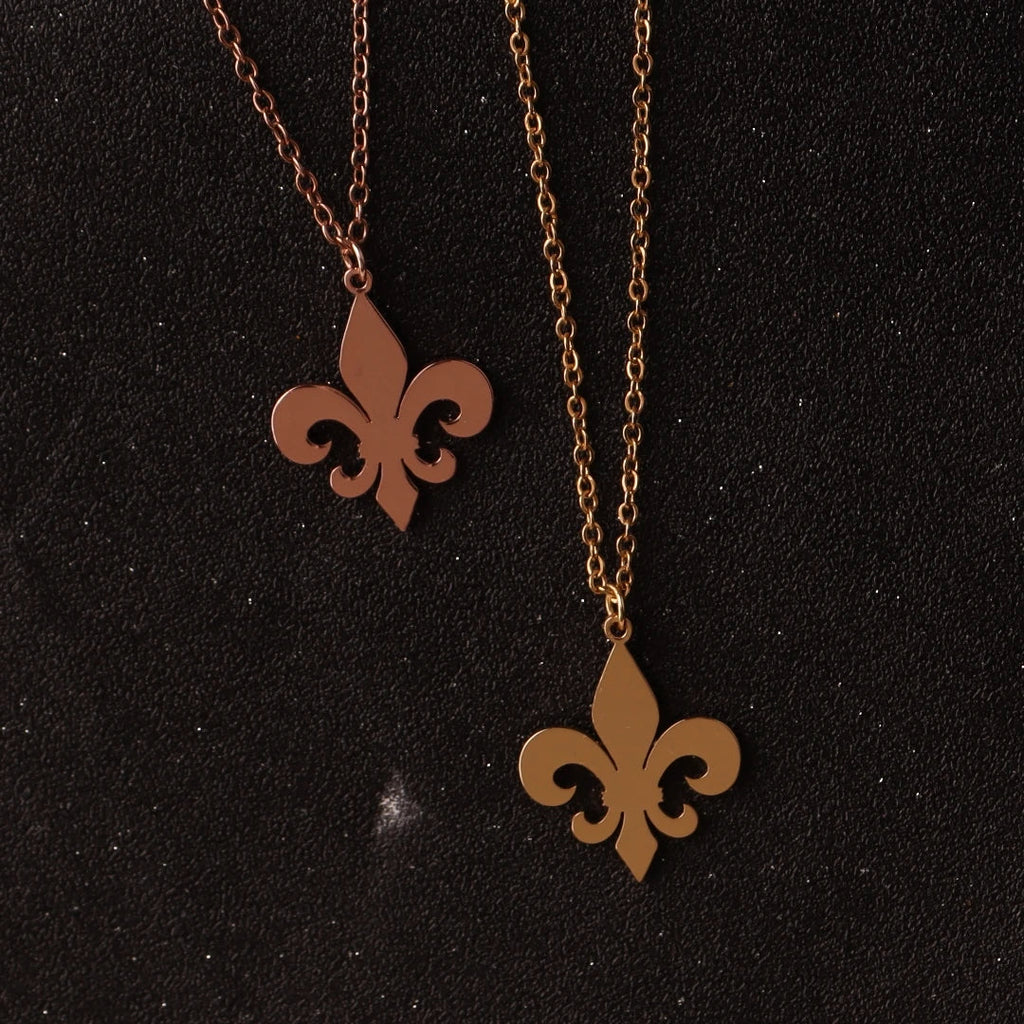 Collier & Pendentif Fleur de Lys or 