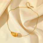 Κολιέ με μενταγιόν σταγόνα νερού χρυσό στυλ 2