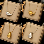 Κολιέ με μενταγιόν σταγόνα νερού χρυσό ή ασήμι