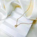 Κολιέ με Κρεμαστό Σταγόνα Νερού με Πέρλα από Ζιρκόν Χρυσό