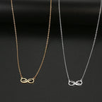 Κολιέ με μενταγιόν απειροσύνης σε ασημί για γυναίκες