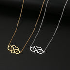 Κολιέ με μενταγιόν άπειρο και καρδιά για γυναίκες ασήμι