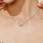 Κολιέ με μενταγιόν άπειρο τιρκουάζ