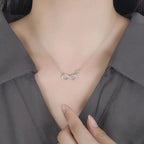 Κολιέ με κρεμαστό άπειρο ζιργκόν για γυναίκες από ασήμι