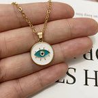 Κολιέ με μενταγιόν Nazar Boncuk Λευκό