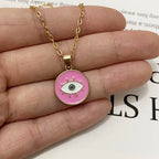 Κολιέ με μενταγιόν Nazar Boncuk Ροζ