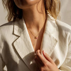 Κολιέ με Μενταγιόν Λίθο Γέννησης με Ζώδιο Ασήμι & Χρυσό 