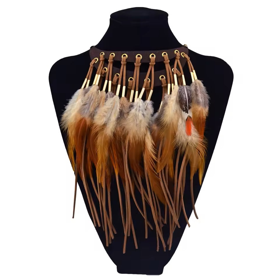 Κολιέ Κρεμαστό Τσόκερ Εθνικό Φτερό 