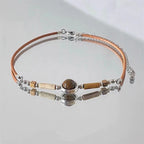 Κολιέ Κρεμαστό Κοντό με Μάτι της Τίγρης