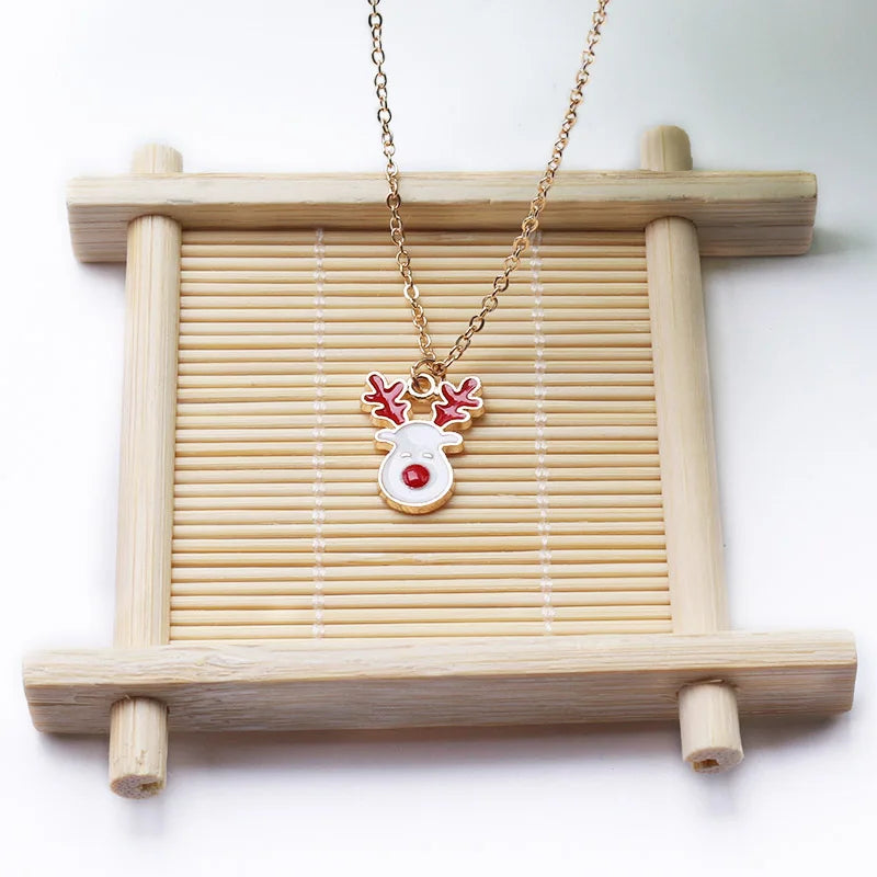 Κολιέ με μενταγιόν Ρεν του Χιονιού των Χριστουγέννων