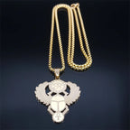 Κολιέ με μενταγιόν Σκαραβαίο Αιγυπτιακό Μάτι του Ώρου χρυσό