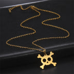 Κολιέ με μενταγιόν Κρανίο χρυσό