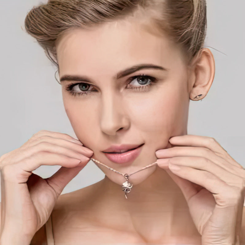 Κολιέ με μενταγιόν τετράφυλλο τριφύλλι για γυναίκες σε ασήμι