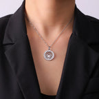 Κολιέ με μενταγιόν Ζεν Γυναικείο Λουλούδι Λωτού ασήμι