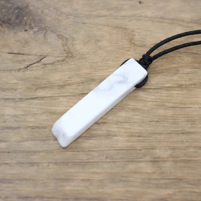 Κολιέ Φυσική Πέτρα Θεραπείας Λιθοθεραπείας λευκή τυρκουάζ