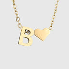 Κολιέ για γυναίκα με μενταγιόν καρδιά και αρχικό γράμμα - γράμμα 