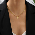 Γυναικείο choker κολιέ με μενταγιόν αρχικού