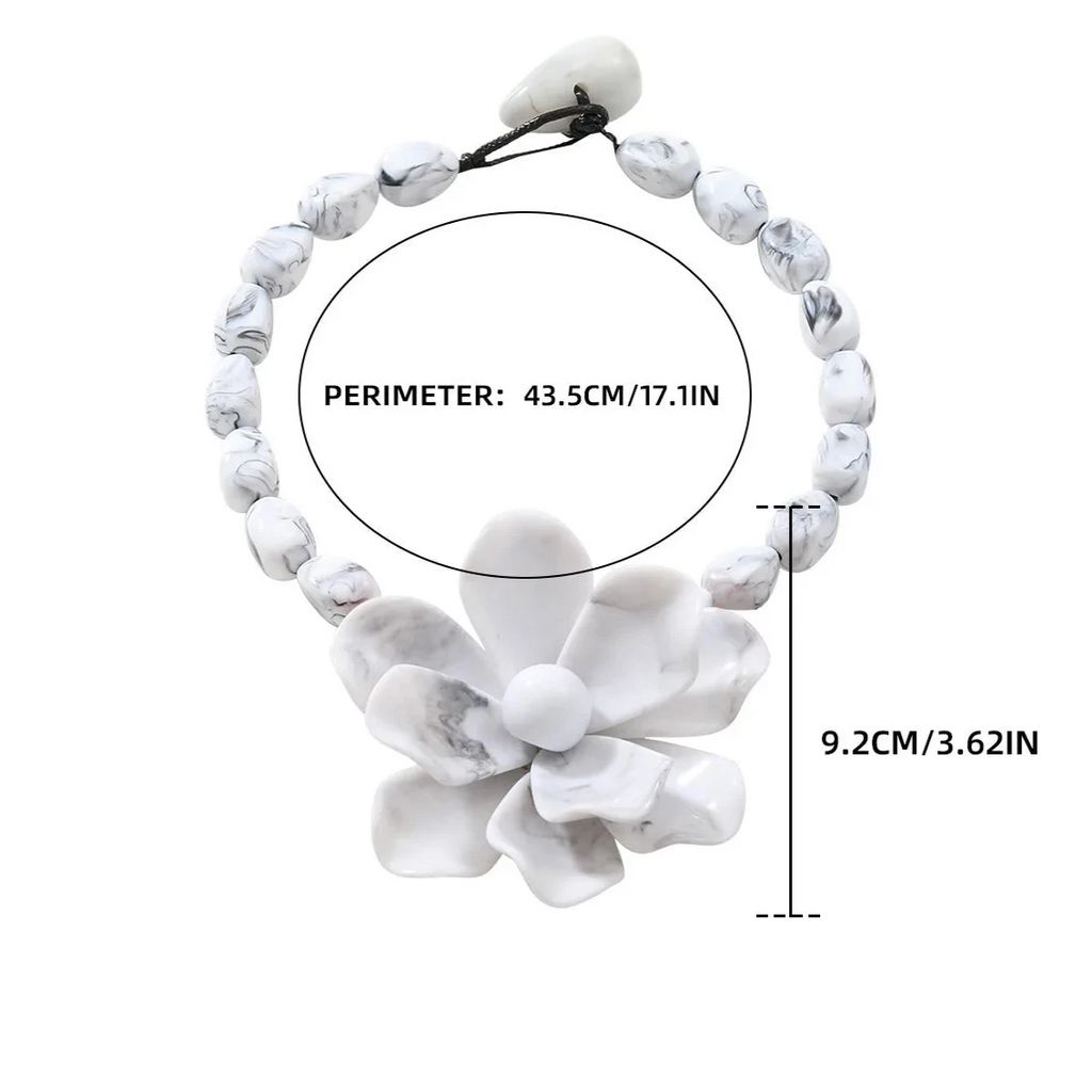 Κολιέ Choker με μεγάλο μενταγιόν λουλούδι 