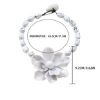 Κολιέ Choker με μεγάλο μενταγιόν λουλούδι 