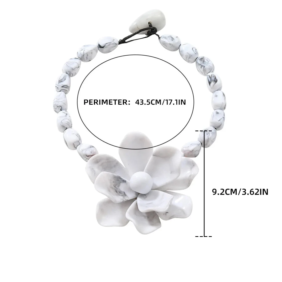 Κολιέ Choker με μεγάλο μενταγιόν λουλούδι 