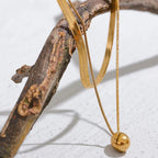 Κολιέ Choker με Μεγάλο Σταγόνα Νερού με Χρυσό