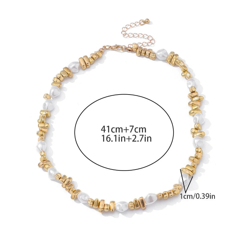 Κολιέ Κοντό με Κρεμαστά Μαργαριτάρια για Γυναίκες