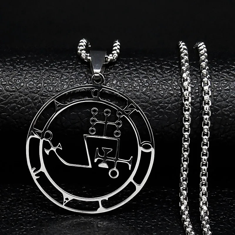 Σατανικό κολιέ με μενταγιόν πνεύματος δαιμονικού dantalion