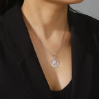 Κολιέ Με Κρεμαστό Κεφάλι Αετού Ασημί