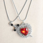 Κολιέ για Ζευγάρια με Κρεμαστό Καρδιά και Σπαθί 2