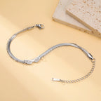 Βραχιόλι με διπλά φτερά αγγέλου ασημί