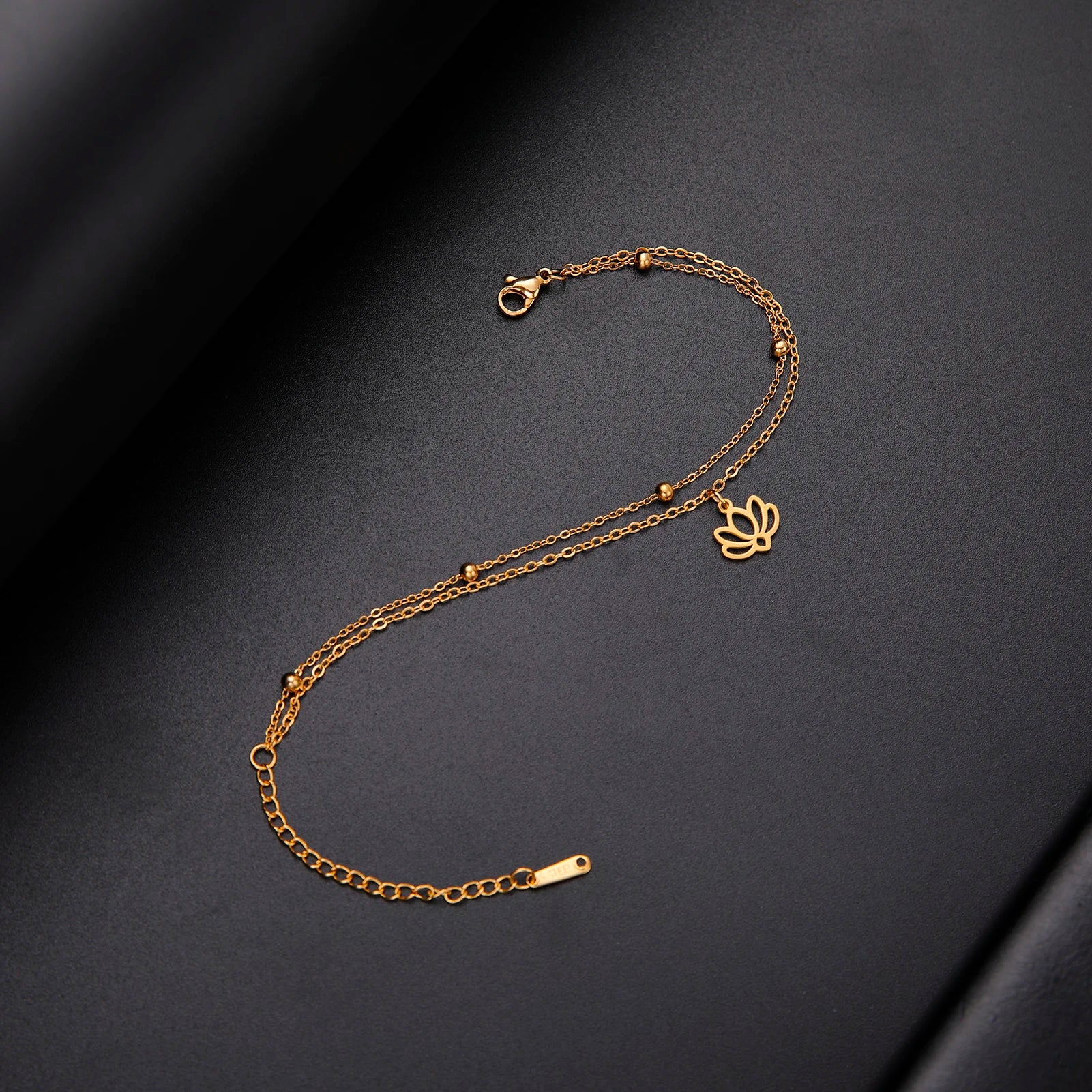 Βραχιόλι Λουλούδι Λωτού Γυναικείο χρυσό