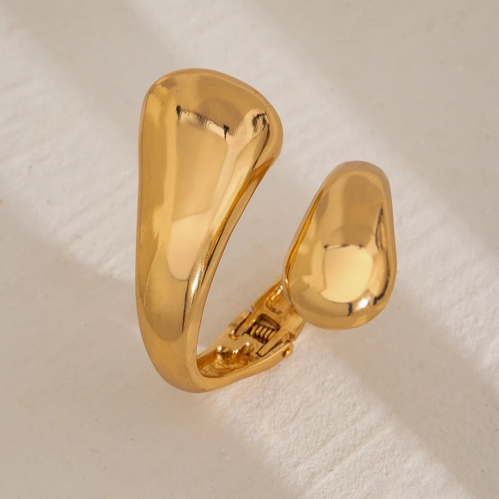 Μεγάλο βραχιόλι gourmette σταγόνα νερού χρυσό