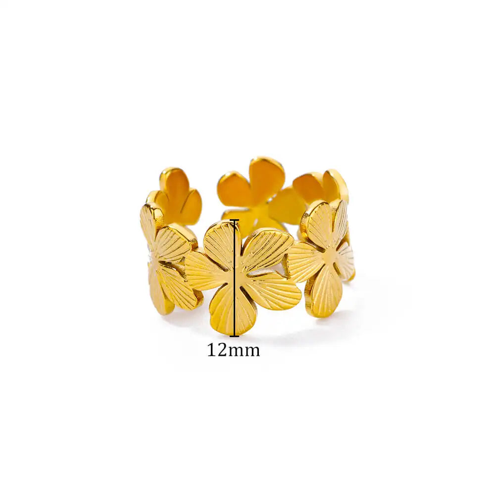 Μεγάλο Δαχτυλίδι με 5χίλια Χρυσά Λουλούδια