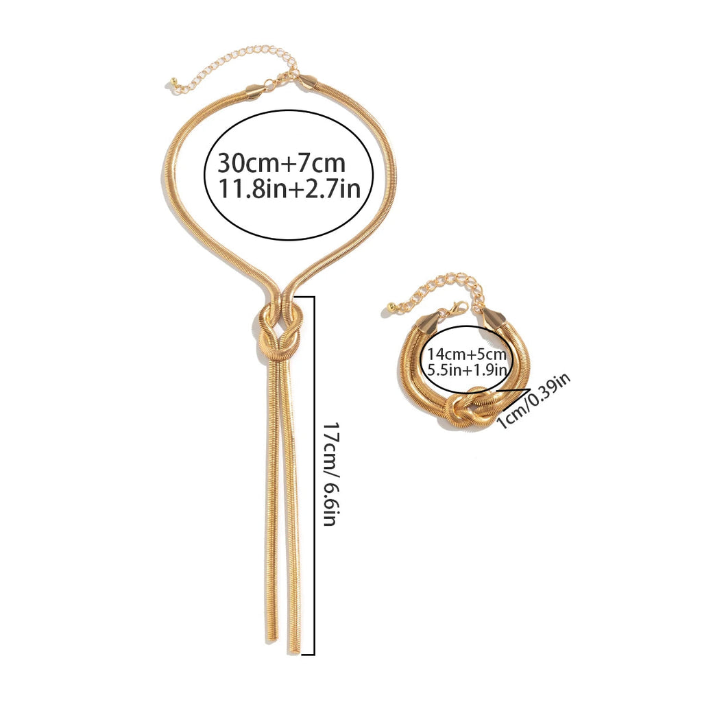 Μακρύ Κολιέ Ντεκολτέ & Το Βραχιόλι του με Φιόγκο