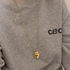 Μακρύ Κολιέ με Μεγάλο Σταγόνα Νερού σε Χρυσό