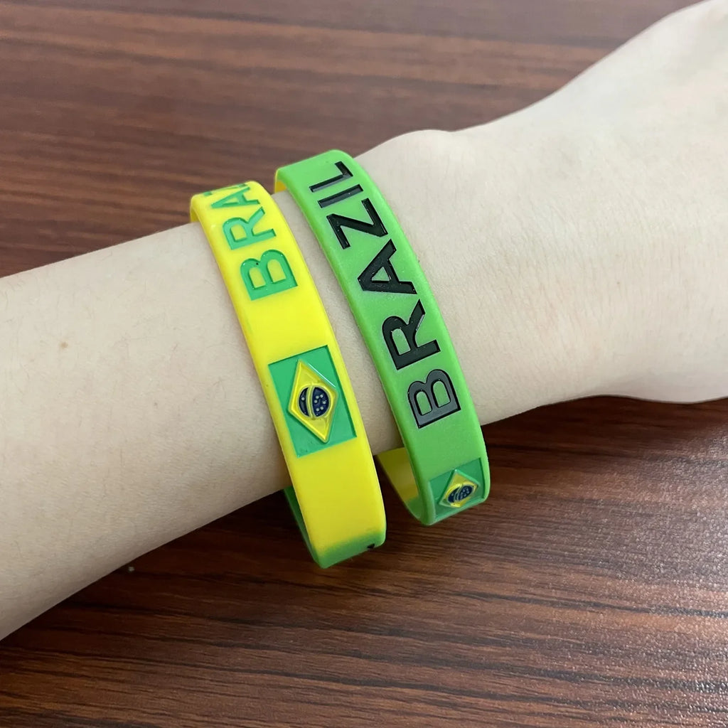 Σετ 2 βραχιολιών βραζιλιάνικου τύπου από σιλικόνη