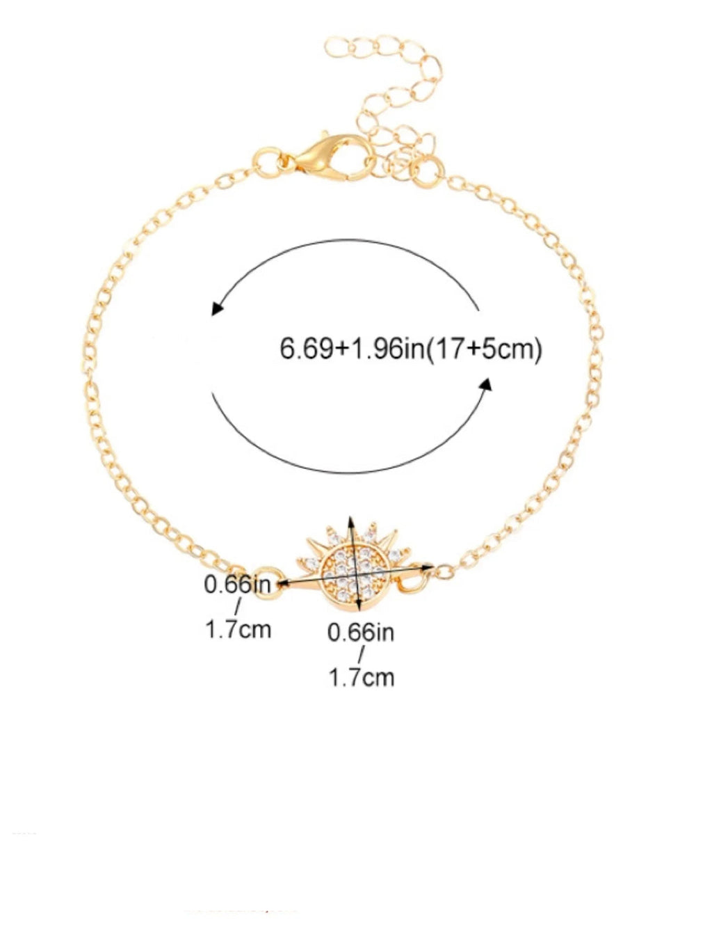 Σετ με 2 βραχιόλια Σελήνη ή Ήλιος με ζιρκόν για ζευγάρια