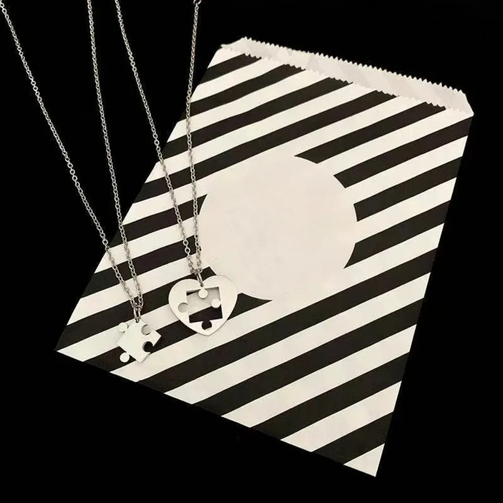 Σετ 2 Κολιέ με Κρεμαστό Παζλ για Ζευγάρι