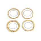 Σετ 4 Βραχιόλια Αστέρια χρυσά