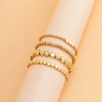 Σετ 4 Βραχιόλια Αστέρια χρυσά