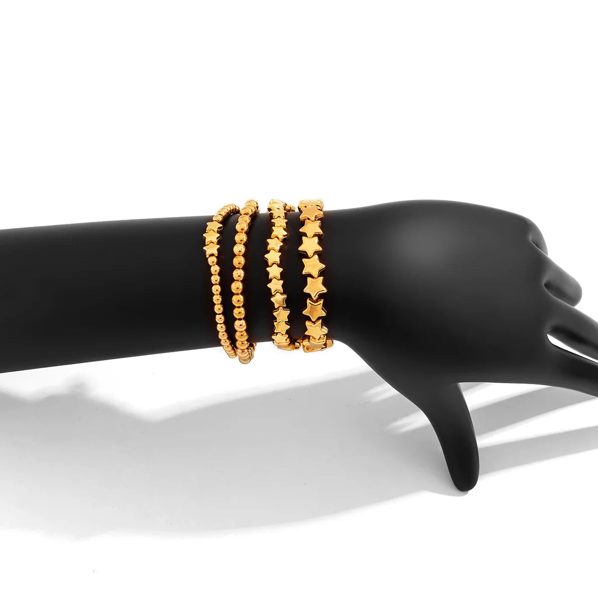 Σετ 4 Βραχιόλια Αστέρια χρυσά