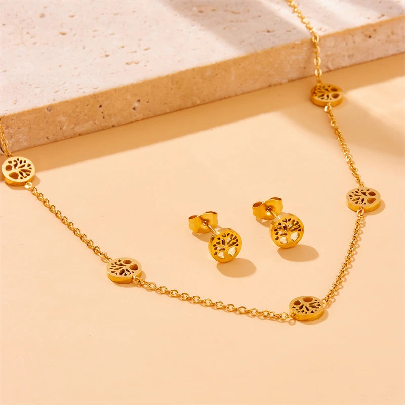 Σετ Κολιέ, Βραχιόλι και Σκουλαρίκια Δέντρο της Ζωής