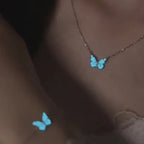 Parure papillon lumineux (collier + bracelet) + boucles d’oreilles offertes