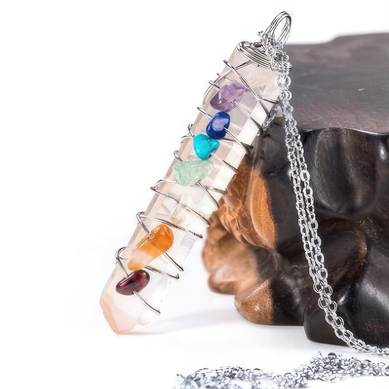 Μενταγιόν 7 Τσάκρα Ασήμι 