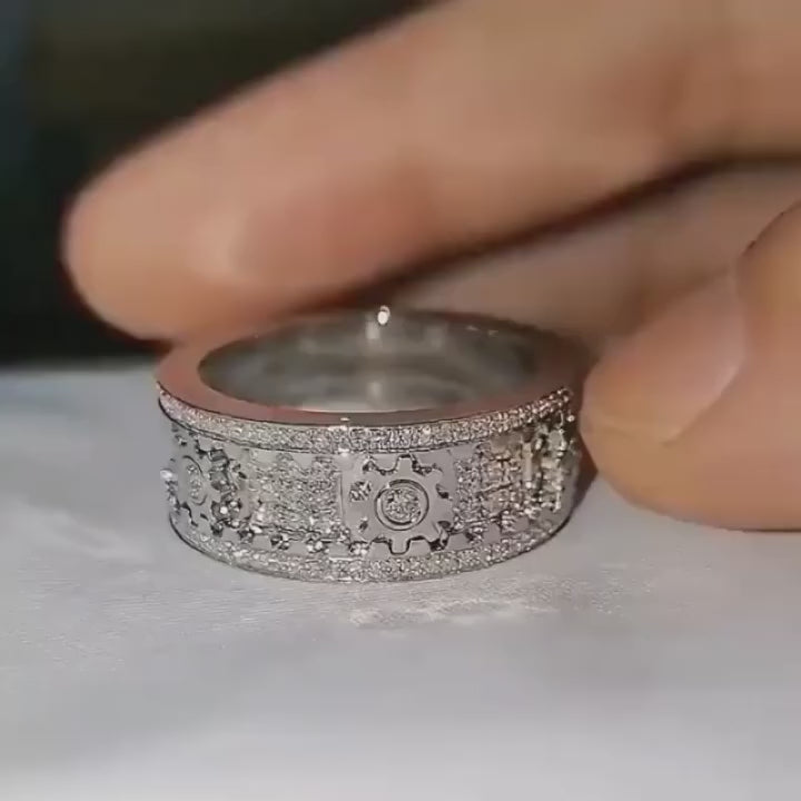 Δαχτυλίδι Περιστρεφόμενο "Οι Μηχανισμοί του Χρόνου" Αντιστρες 