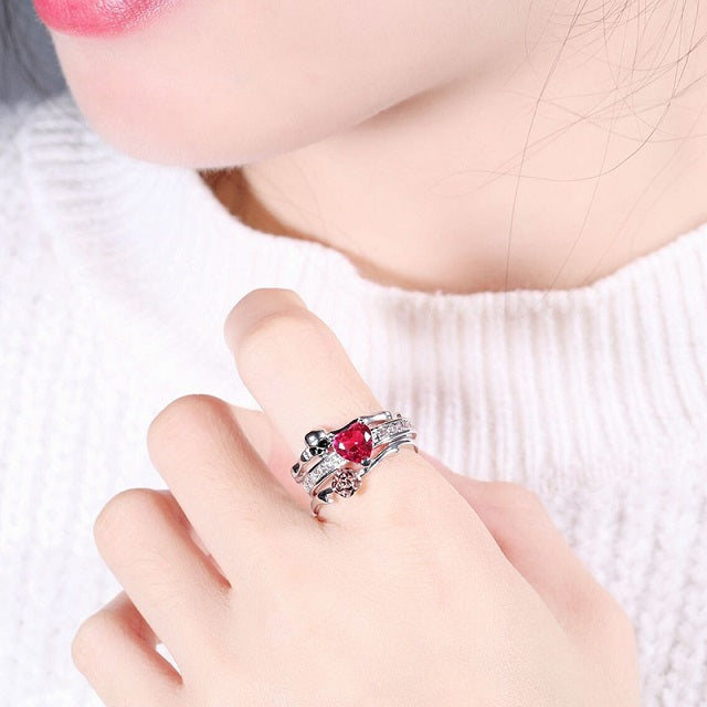 Δαχτυλίδι Κρανίο Ασημένιο Γυναικείο