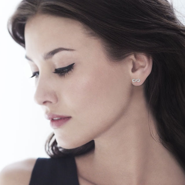 Σκουλαρίκι Άπειρο Ασημί